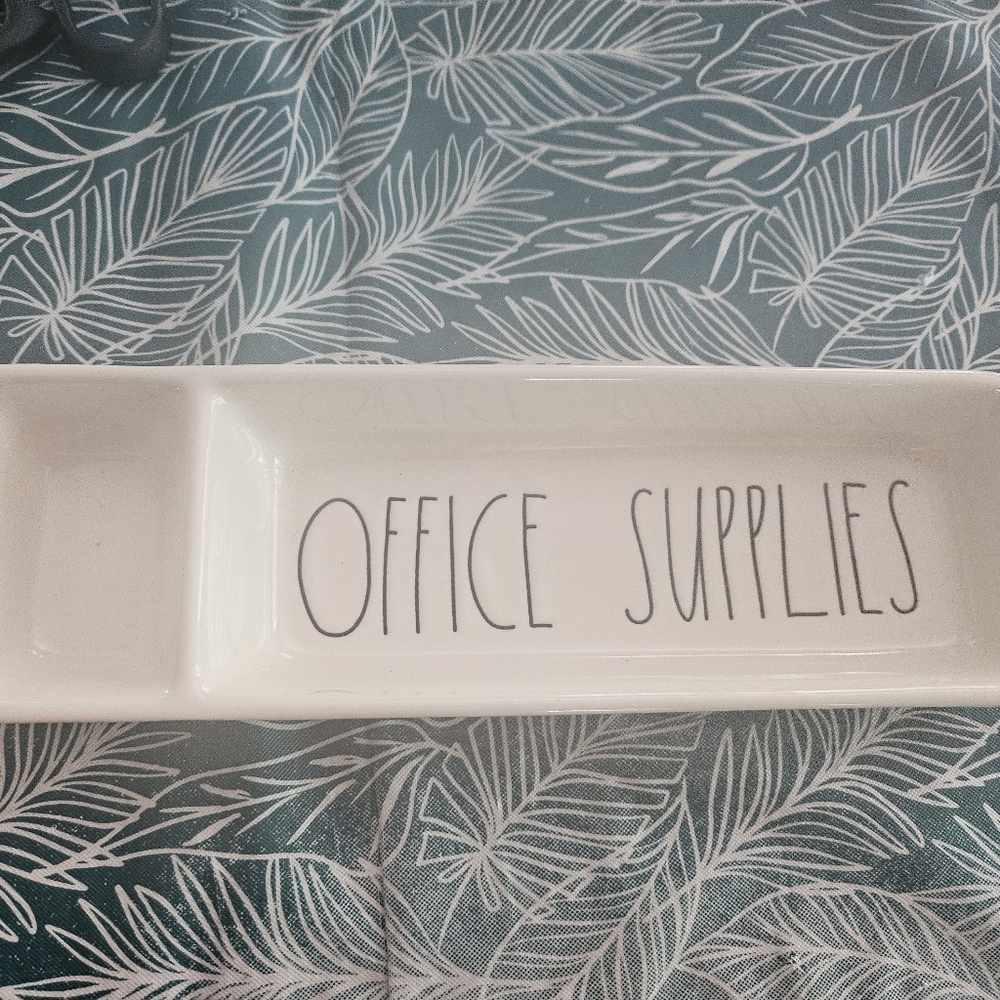 Rae Dunn Office Supplies Ceramic trinket Tray